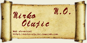 Mirko Olujić vizit kartica